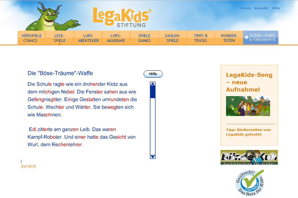 Screenshot LegaKids
