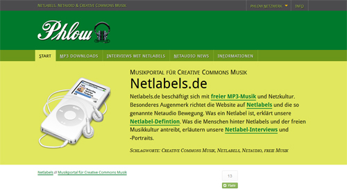 Screenshot Netlabels.de