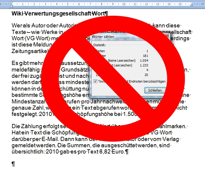 Text erfüllt die Textlänge nicht   (c) Tanja Hebenstreit