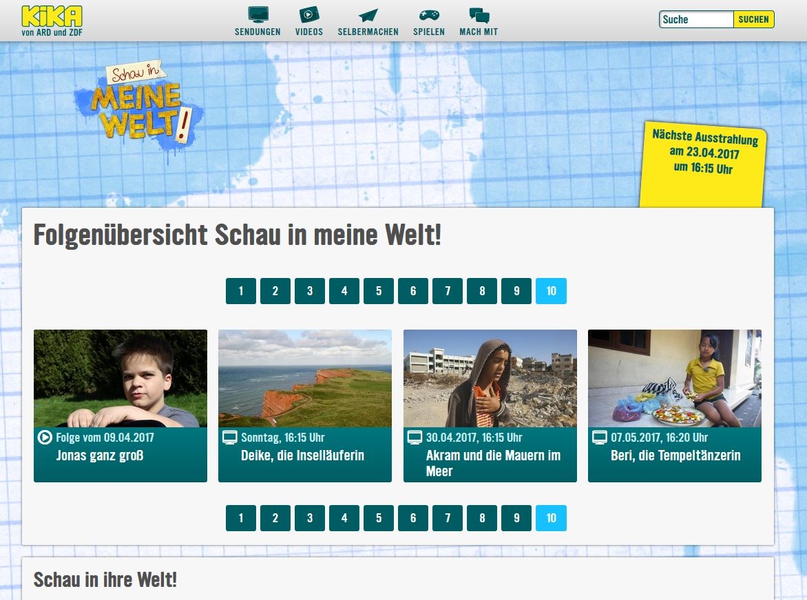 Ki.KA-Reihe "Schau in meine Welt" / Bild: Screenshot kika.de