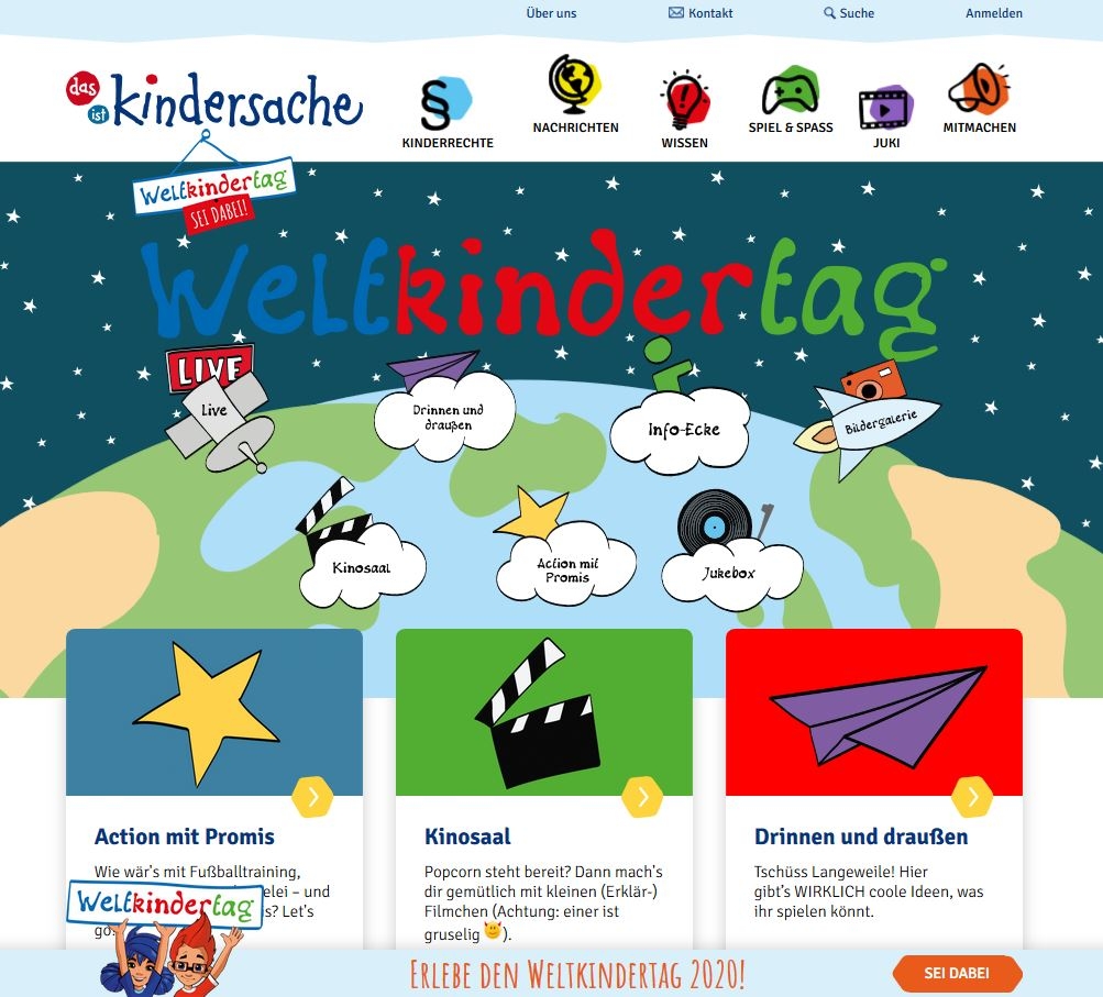 Screenshot https://www.kindersache.de/weltkindertag