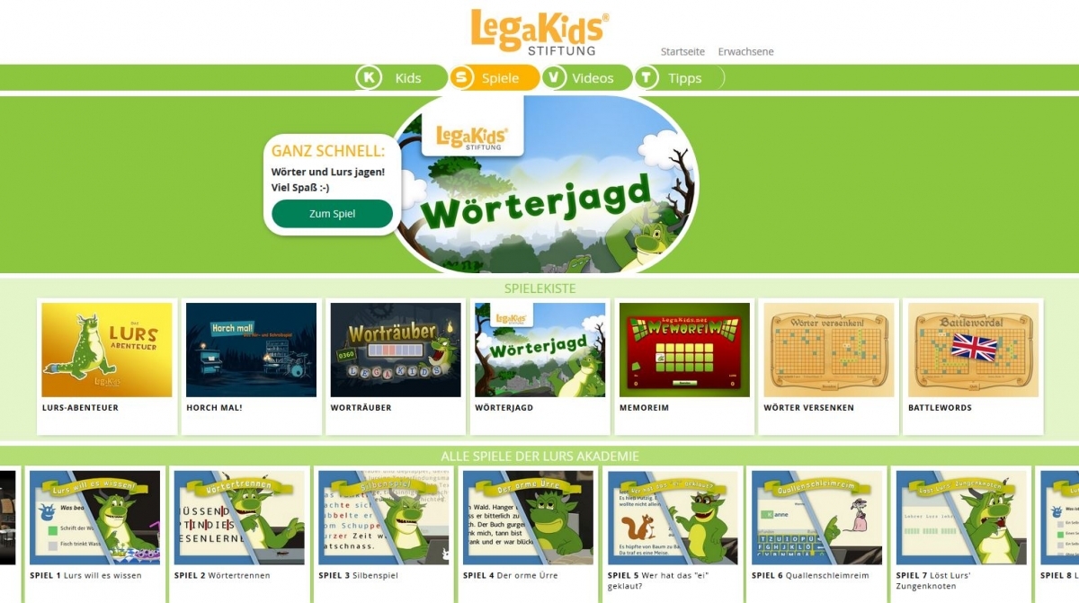 Lernspiele der LegaKids