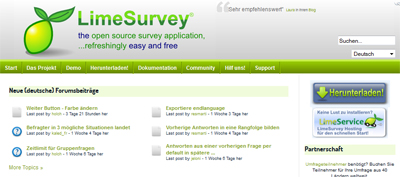 Screenshot Limesurvey