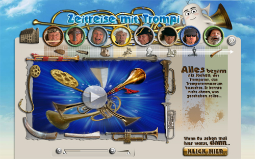 Screenshot trompis-zeitreise.de