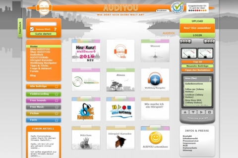 Screenshot http://www.audiyou.de/