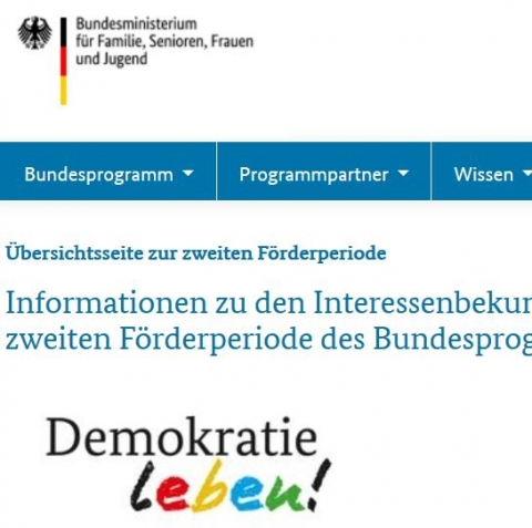Screenhsot www.demokratie-leben.de