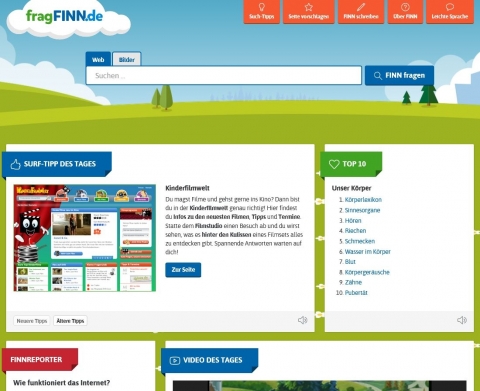 Screenshot fragfinn.de