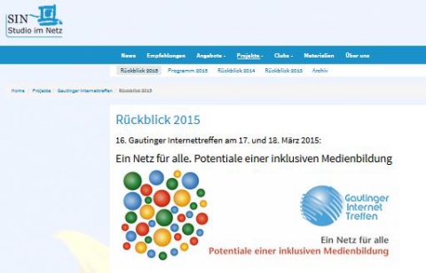 Screenshot http://sin-net.de/projekte/gautinger-internettreffen/rueckblick-2015/