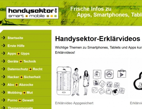 Screenshot www.handysektor.de