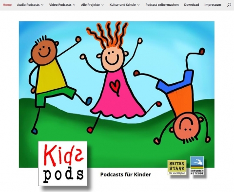 Screenshot kidspods.de
