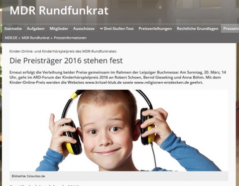 Screenshot www.mdr.de