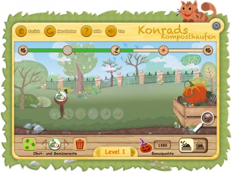 Screenshot http://www.meine-forscherwelt.de/spiel/konrads-komposthaufen/