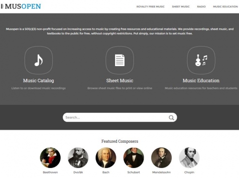 Screenshot https://musopen.org/