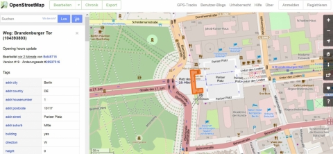Screenshot www.openstreetmap.org