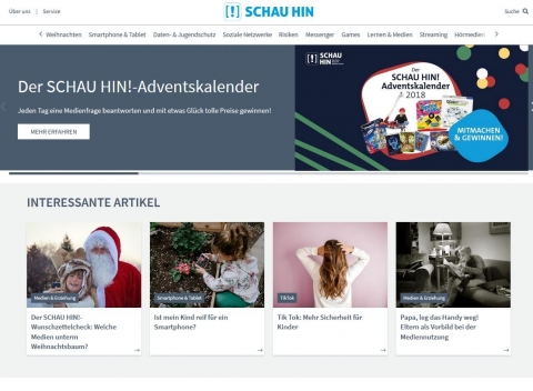 Gelaunchte Webseite www.schau-hin.info