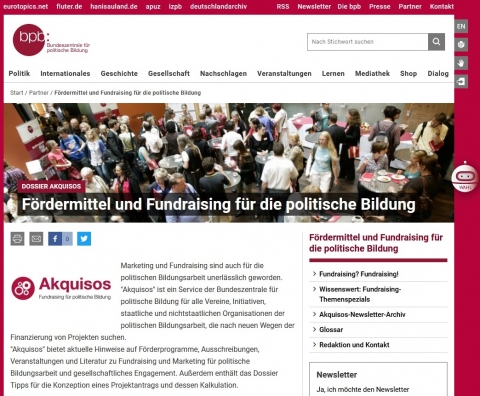 Screenshot https://www.bpb.de/akquisos