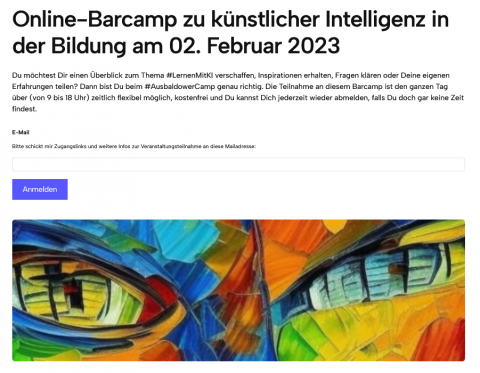Screenshot ausbaldowercamp.de